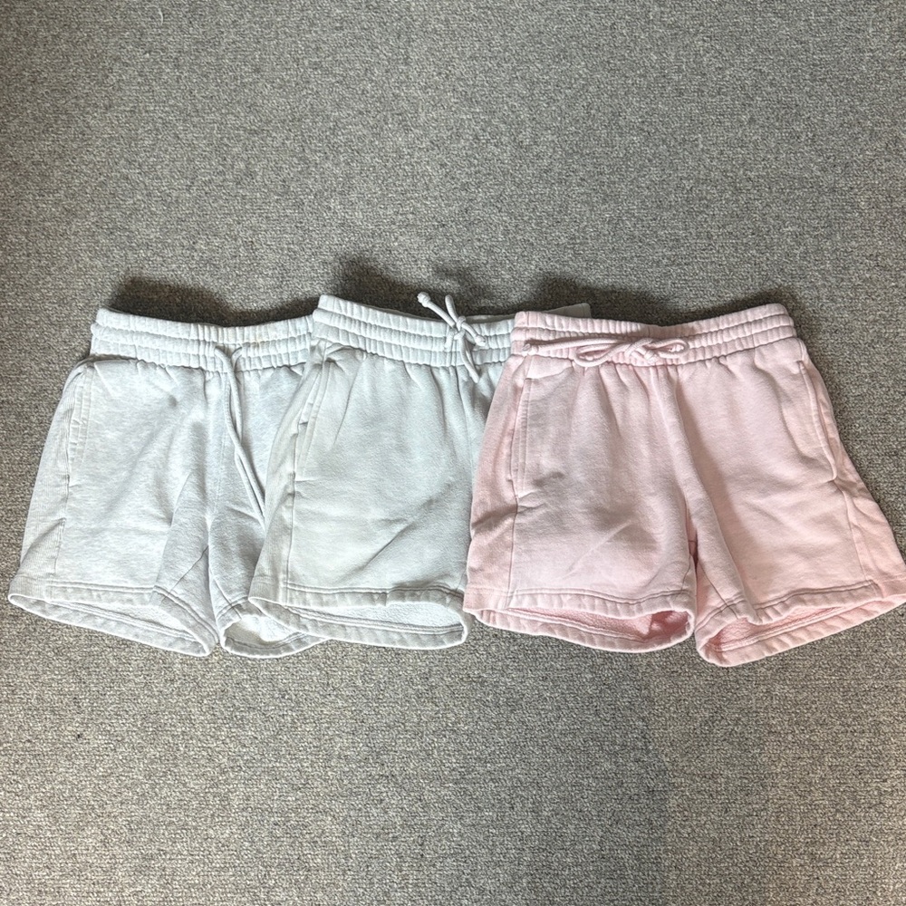TNA cozy fleece sweat shorts bundle